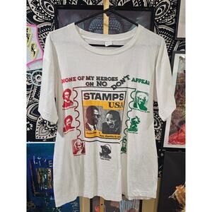 Rare Vintage 80s Black History Stamps MLK Graphic Tee, Size XL